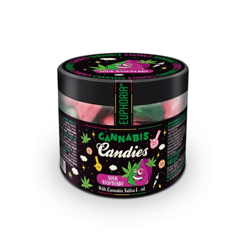 Cukierki CBD Sour Raspberry 140g